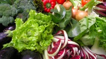 A shot of all the fresh vegetables chef James Babian uses at Four Seasons Resort Hualalai at Historic Ka'upulehu